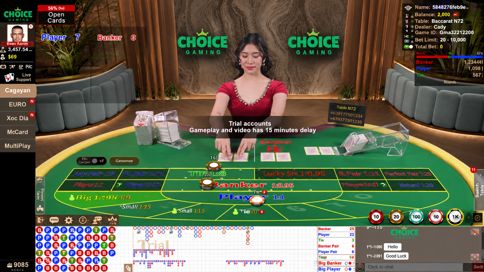 Choice Gaming baccarat